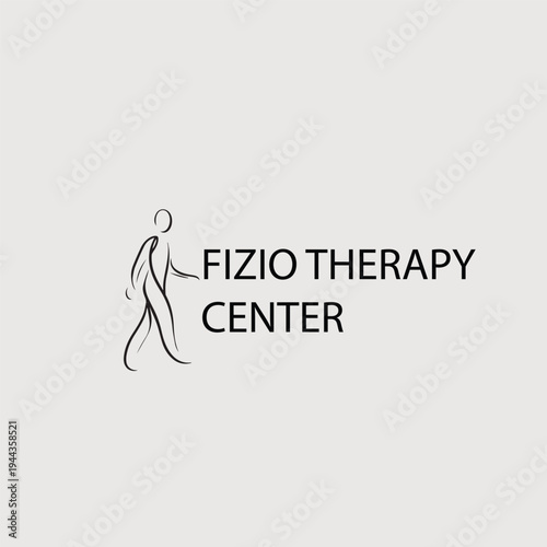 Physio therapy center  minimal logo 