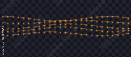 Warm yellow orange string lights illuminate a festive space with a cozy and cheerful glow