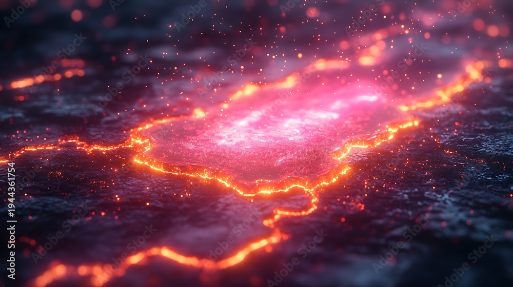 Fototapeta premium Abstract volcanic landscape