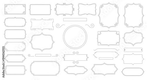 Ornate Decorative Frames and Borders Collection - Vintage Style Elements