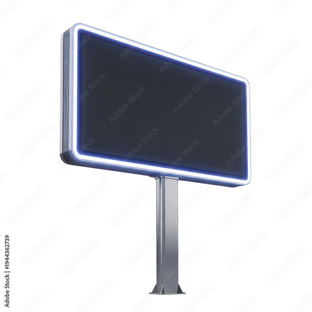 Fototapeta premium Modern billboard standing tall with a blank digital display screen