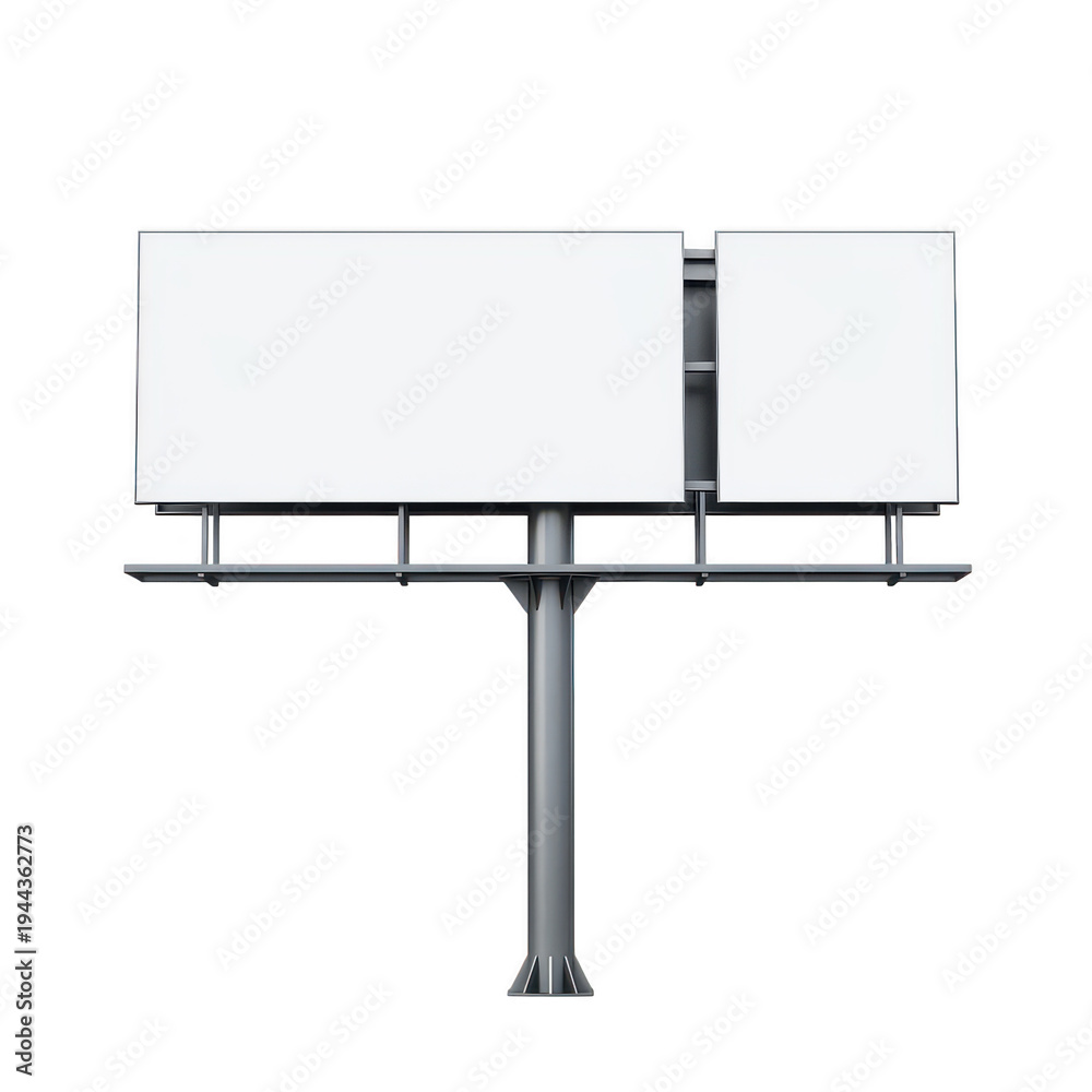 Obraz premium Illustration of a billboard mounted on a single support pole