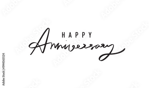 Happy Anniversary text font calligraphy hand written lettering script black color object icon party event happy anniversary birthday banner event happy anniversary marriage success congratulation