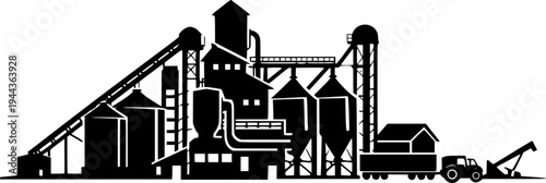 modern grain mill in an agricultural facility representing industrial food production processing and advanced farming technology
