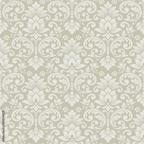 damask pattern vector in elegant seamless style, classic decorative damask pattern vector for wallpapers, vintage floral damask pattern vector for textiles and luxury backgrounds