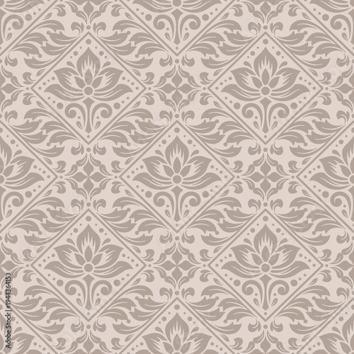 damask pattern vector in elegant seamless style, classic decorative damask pattern vector for wallpapers, vintage floral damask pattern vector for textiles and luxury backgrounds