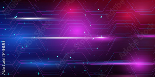 Perspective Cyber Sci Fi circuit technology background. Abstract 3D futuristic circuit lines  Glowing binary code. Digital innovation tech. Sci fi Vector EPS10