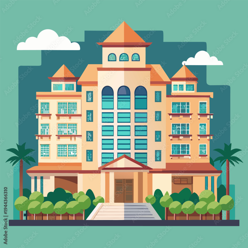 Fototapeta premium Hotel Building