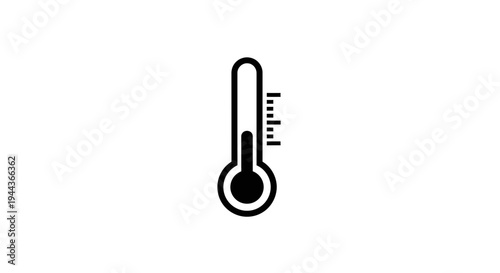Thermometer Icon: Temperature Measurement, Weather, Health, Science, and Heat Symbol