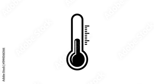 Thermometer Icon: Measuring Temperature, Heat, Cold, Weather, Health, Science - Vector Graphic