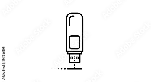 USB Flash Drive Icon, Portable Storage Device, Data Transfer Technology