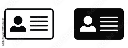 ID Card Icon Isolated Vector Driver License and Pass