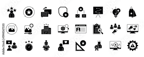 Reputation icon collection set. Reputation Recovery, Reputation Strategy, trust, Public Relation, Personal Branding, and more.