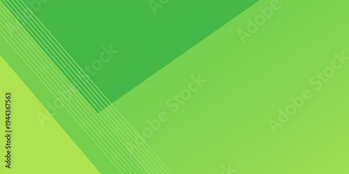 Minimal green geometric background. Dynamic shapes composition. Vector illustration