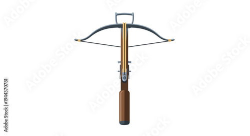 Classic Crossbow Weapon on White Background
