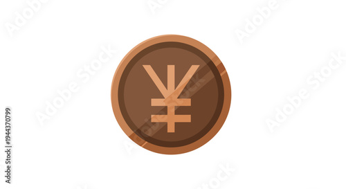 Japanese Yen Coin Illustration