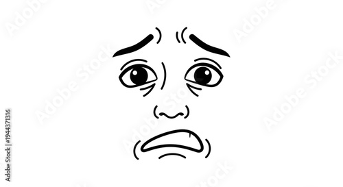 Scared Face Expression, Fear, Anxiety, Shock, Surprise, Worry, Distress, Panic, Horror