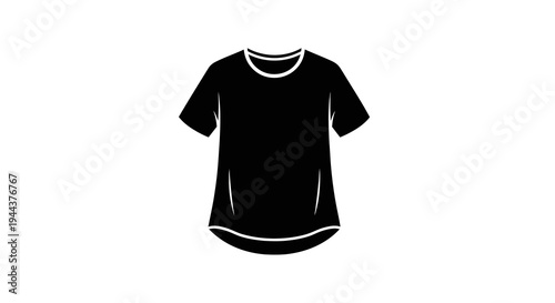 Black T-shirt isolated on white background