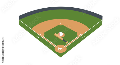 Overhead View of Baseball Game Field