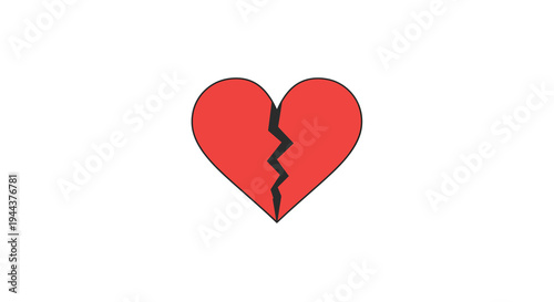 Emotional Impact of a Shattered Red Heart