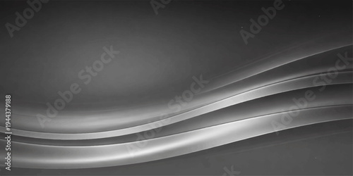 Abstract black and white background with flowing waves and smooth textures