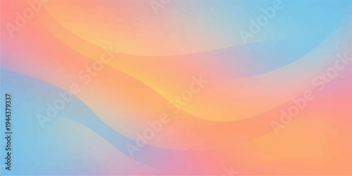 Abstract colorful background with orange and yellow waves and bright patterns