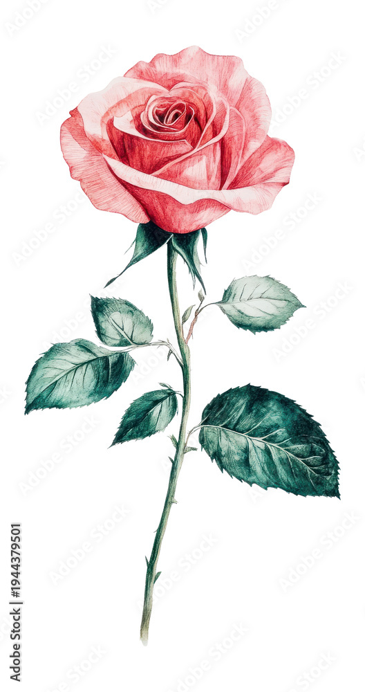Fototapeta premium PNG Rose illustration flower art.