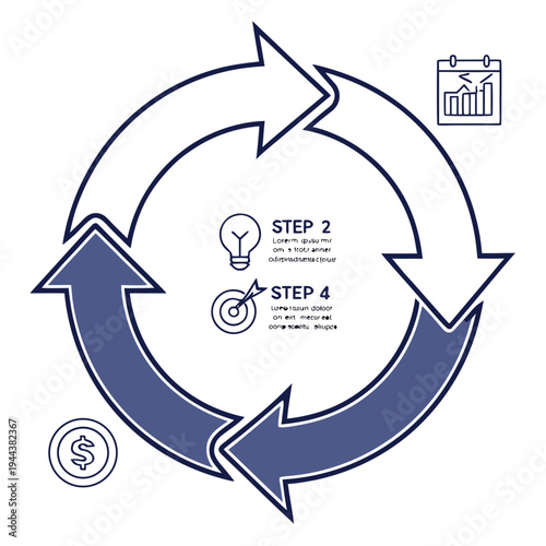 Infographic steps process diagram business
