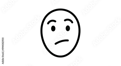Confused Face Emoji, Skeptical Expression, Questioning Eyes, Doubtful Mood