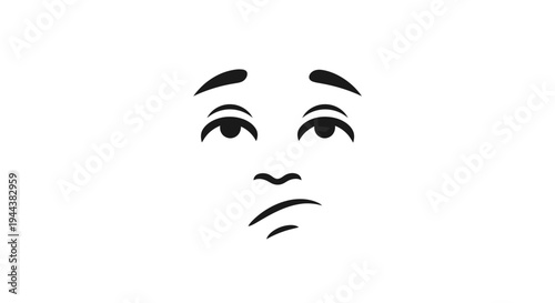 Confused Face Expression, Question Mark Eyes, Doubtful Mood, Uncertainty