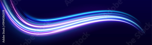 Light streaks sweep diagonally across a dark background, forming a bold abstract speed composition. Glowing accents enhance the futuristic style.