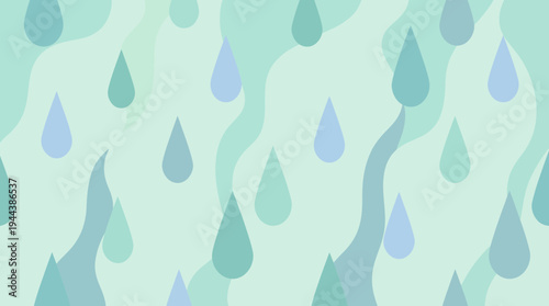 Soothing raindrop pattern in calming pastel colors for design