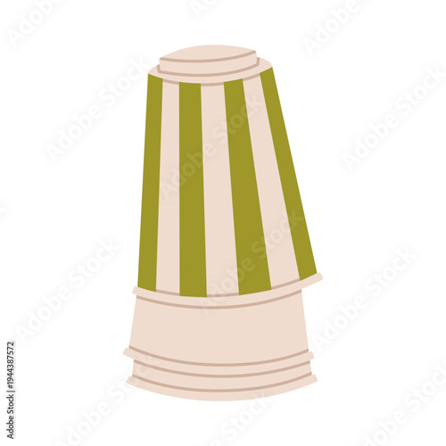 A set of disposable coffee cups