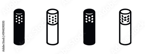 Cigarette Filter Icon Set Vector Illustration