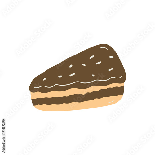 Chocolate cake slice pastry dessert food element