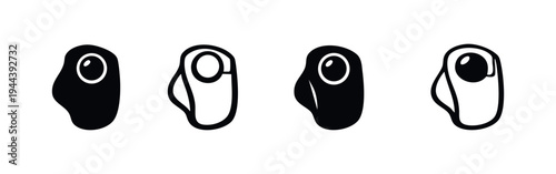 Fried Egg Sunny Side Up Icon Set