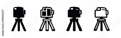 Canning Jar with Pickles or Fruit Icon Set - Preserved Food Outline and Silhouette Vector Collection