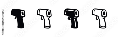 Square Cracker or Biscuit Icon Set - Snack Food Outline and Silhouette Vector Collection