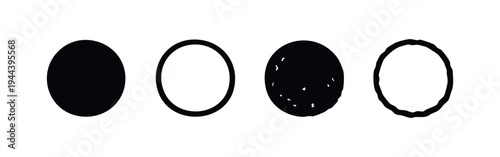 Stylized Egg Dessert or Special Dish Icon Set. Creative Food Vector Illustrations with Dripping Sauce or Topping