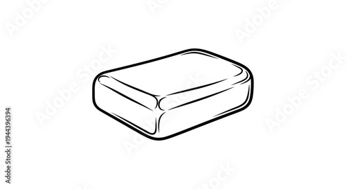 Simple Soap Bar Outline Icon, Cleanliness and Hygiene Symbol