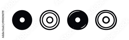 Concentric Barbell Weight Plate Icons