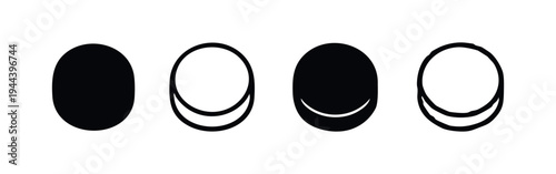 Rugby and American Football Ball Icons