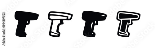 Barcode Scanner Reader Icon Set