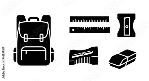 Black silhouette of a backpack.