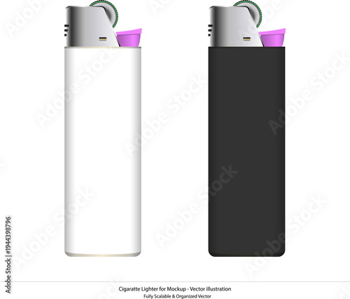 Cigaratte Lighter for Mockup Vector illustration