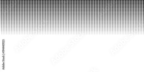 Set of halftone dots gradient pattern texture isolated on white background. Straight dotted spots using halftone circle dot raster texture. Vector blot half tone collection.