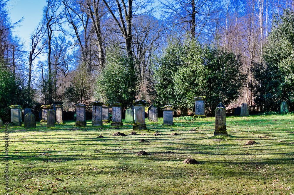 Naklejka premium alter Jüdischer Friedhof in Kettwig mitten im Wald gelegen