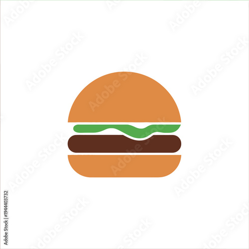 Colorful illustration of a hamburger.