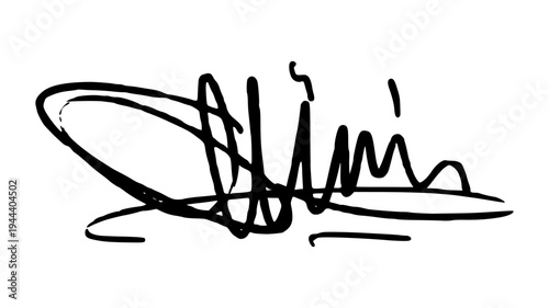 Elegant Hand Drawn Signature Illustration with Smooth Cursive Lines for Modern Identity and Branding.