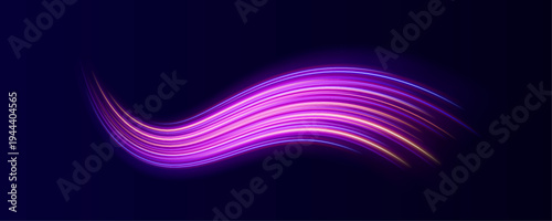 Pink and blue streaks swirl across a dark background. Motion blur creates dynamic speed and energy. Great for cyberpunk and futuristic designs.